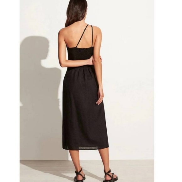 Faithfull The Brand Soko Linen Midi Dress size 8 - Picture 2 of 11